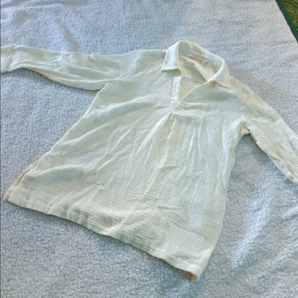 Soft Surroundings Cream Colored Blouse